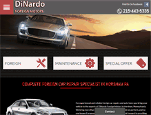 Tablet Screenshot of dinardoforeignmotors.com